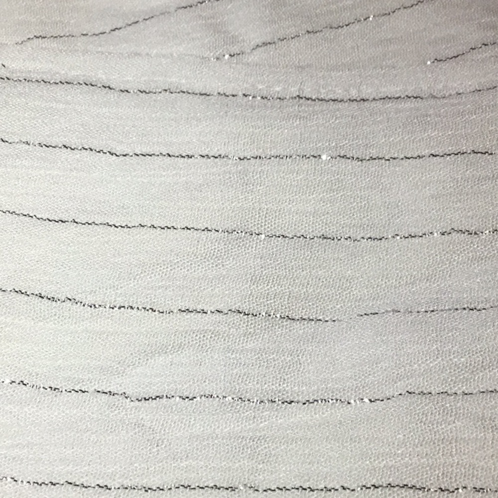 Ivory with Silver Stripes Romper Dress - Picture 4 of 4